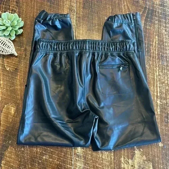 David Lerner | Blake Faux Leather Joggers - Picture 4 of 6